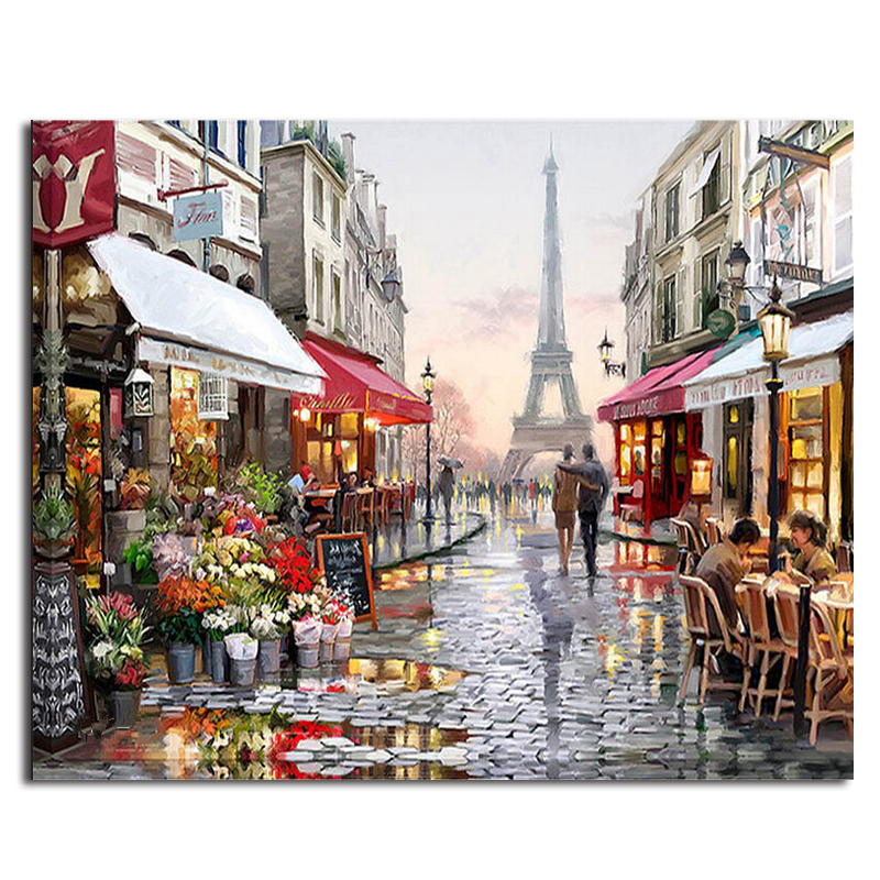 Raffinaderij hervorming Vertellen Paris In The Morning | Do it Yourself Painting | Hobby Schilder Kit |  Gemakkelijk Op Nummers -